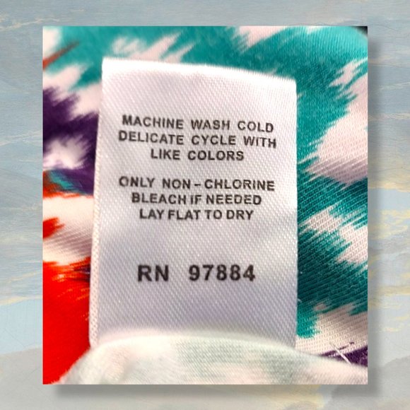 Tart split-back tank top, size Med.  White, red, purple & green.  EUC - Picture 5 of 5